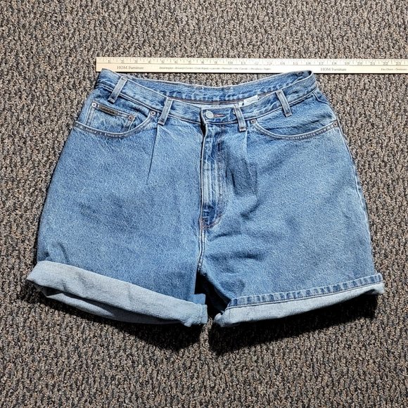 RARE Vintage Calvin Klein High Mom Shorts Size 14 100 COTTON MADE IN THE USA - Picture 5 of 13